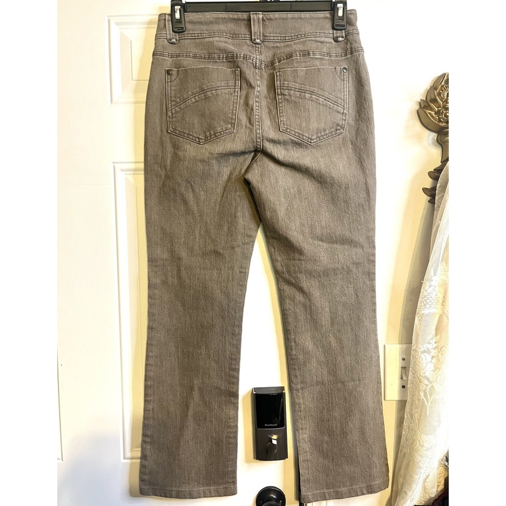Christopher & Banks Women's Brown Jeans Size 6 Stretch Straight Double Button